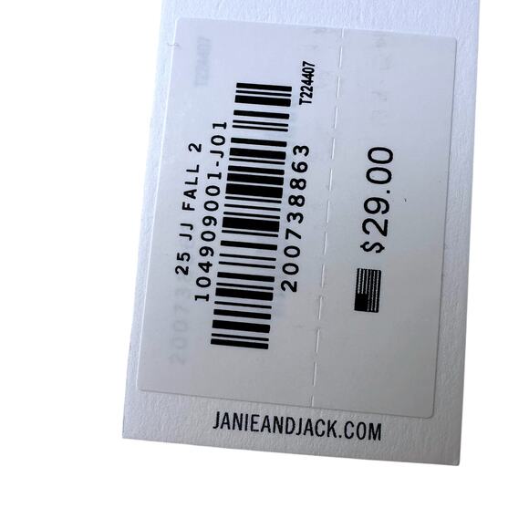 Janie and Jack Ribbed Balloon Sleeve Turtleneck, Size 5, Jet Ivory - Picture 10 of 10